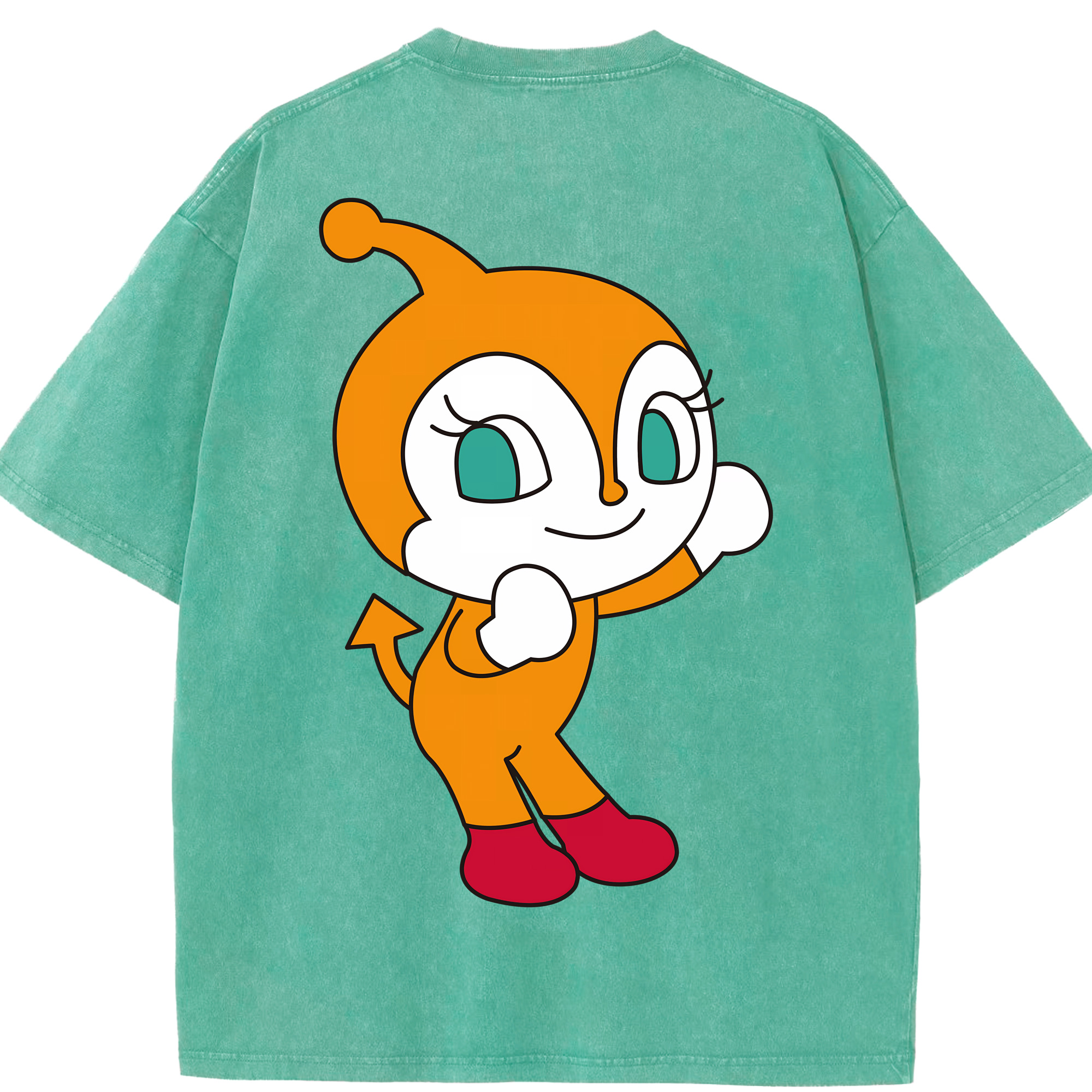 （画像用） アンパンマン Anpanman 綿100% ヴィンテージ風 半袖Tシャツ（背面プリント）